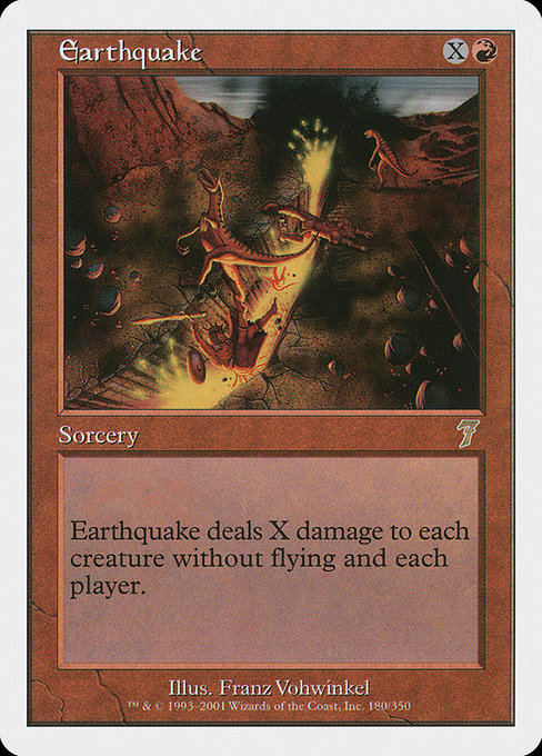 Earthquake - Seventh Edition Rare Card