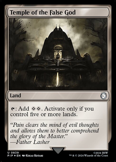 Temple of the False God - Fallout Uncommon Card