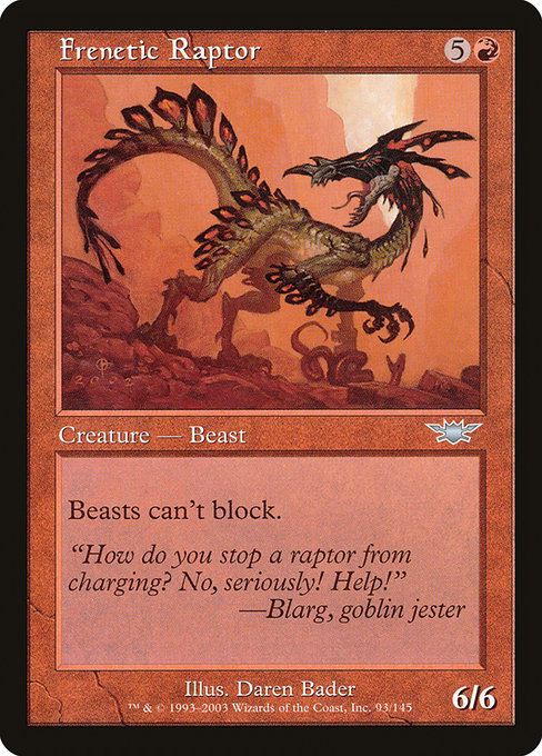 Frenetic Raptor - Legions Uncommon Card