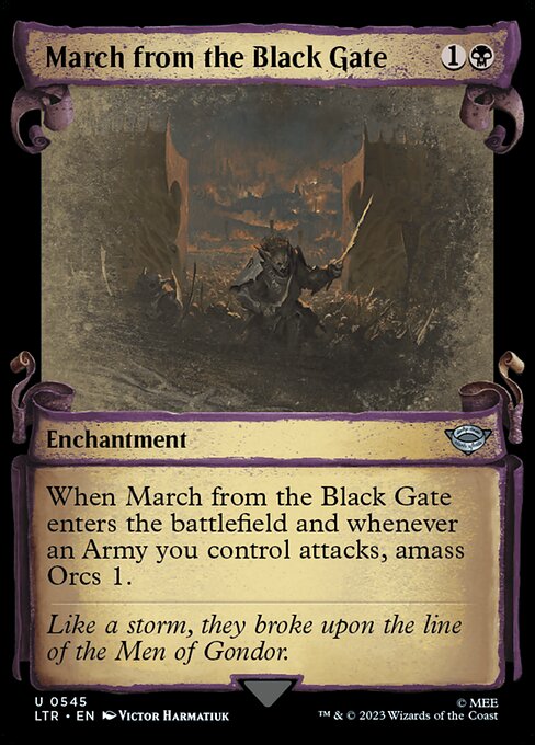 March from the Black Gate - The Lord of the Rings: Tales of Middle-earth Uncommon Card