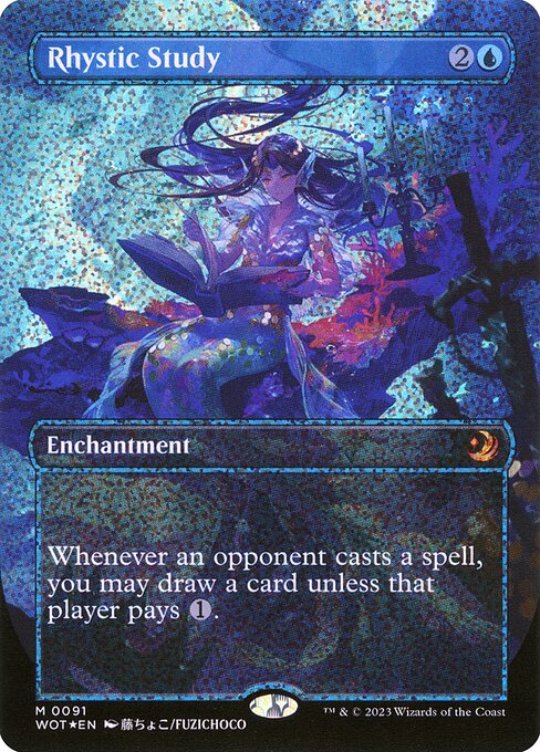 Rhystic Study - Wilds of Eldraine: Enchanting Tales Mythic Card