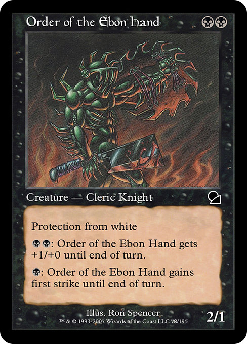 Order of the Ebon Hand - Masters Edition Common Card