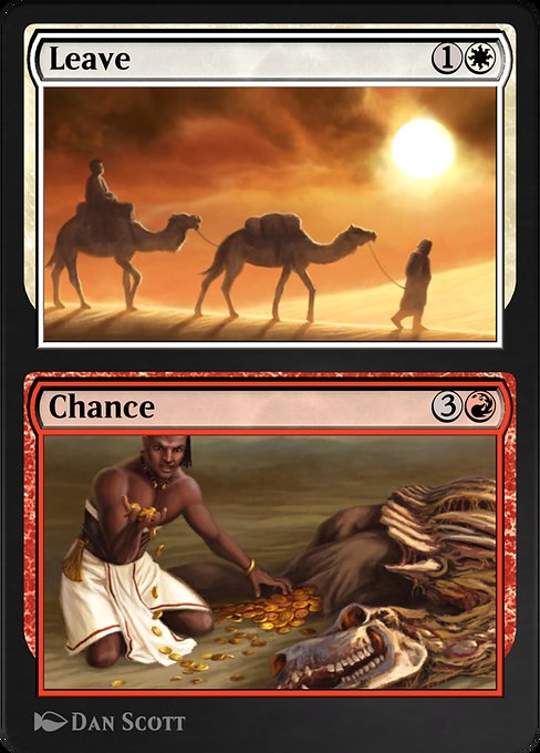 Leave // Chance - Amonkhet Remastered Rare Card