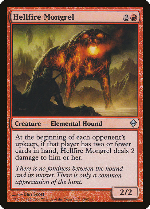 Hellfire Mongrel - Zendikar Uncommon Card