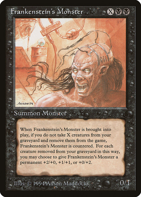 Frankenstein's Monster - The Dark Rare Card