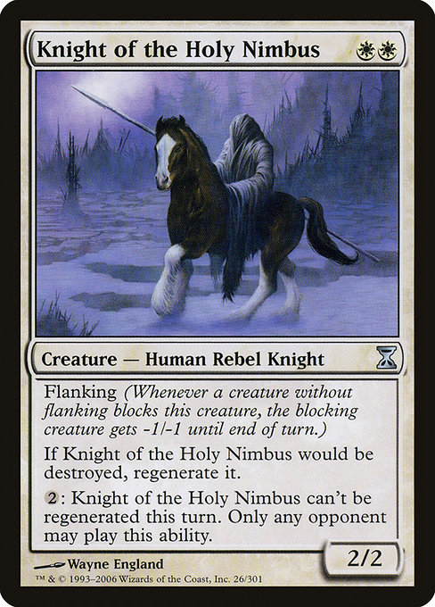 Knight of the Holy Nimbus - Time Spiral Uncommon Card