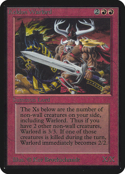 Keldon Warlord - Limited Edition Alpha Uncommon Card