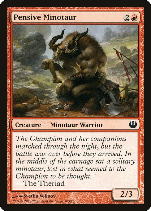 Pensive Minotaur - Journey into Nyx Common Card