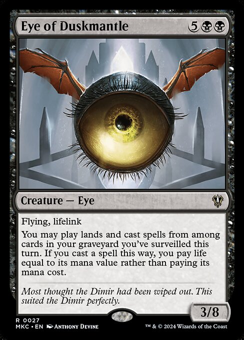 Eye of Duskmantle - Murders at Karlov Manor Commander Rare Card
