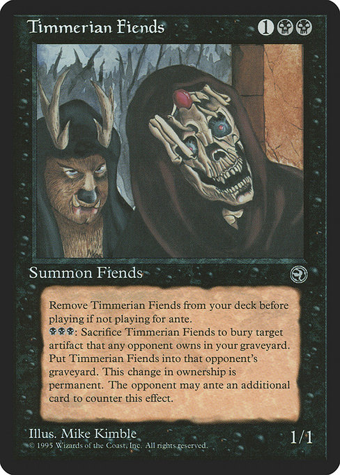 Timmerian Fiends - Homelands Rare Card