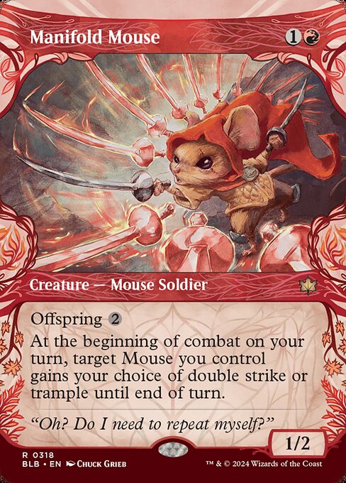 Manifold Mouse - Bloomburrow Rare Card