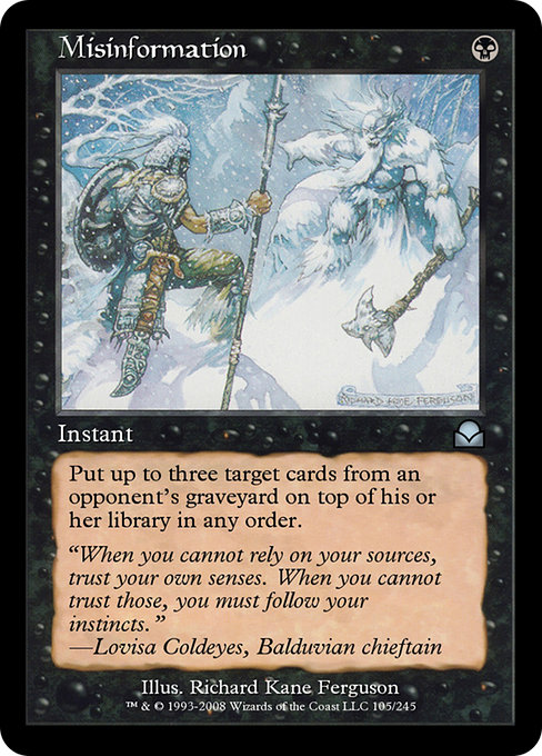 Misinformation - Masters Edition II Uncommon Card