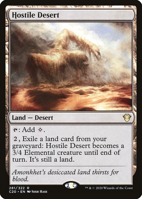 Hostile Desert - Commander 2020 Rare Card