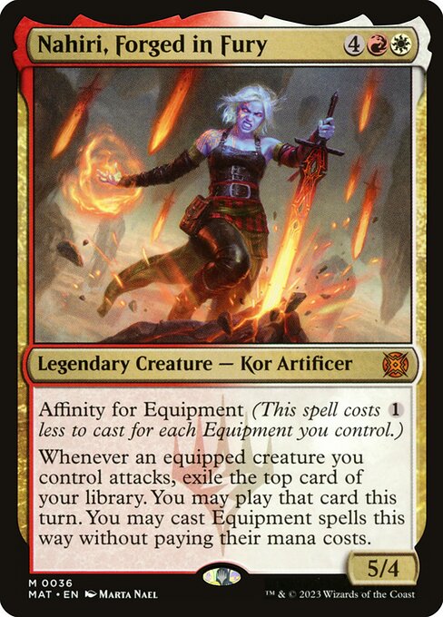 Nahiri, Forged in Fury - March of the Machine: The Aftermath Mythic Card