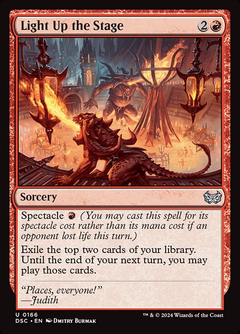 Light Up the Stage - Duskmourn: House of Horror Commander Uncommon Card