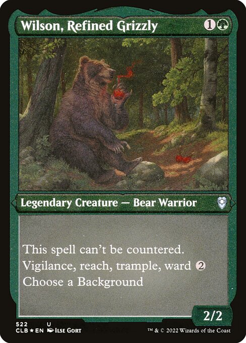 Wilson, Refined Grizzly - Commander Legends: Battle for Baldur's Gate Uncommon Card
