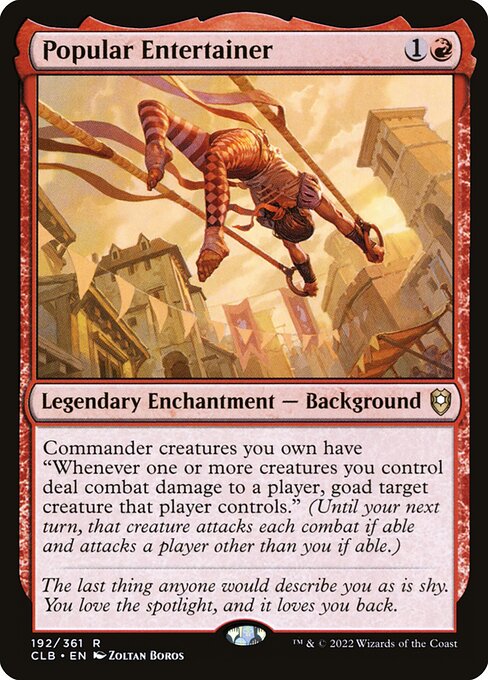 Popular Entertainer - Commander Legends: Battle for Baldur's Gate Rare Card