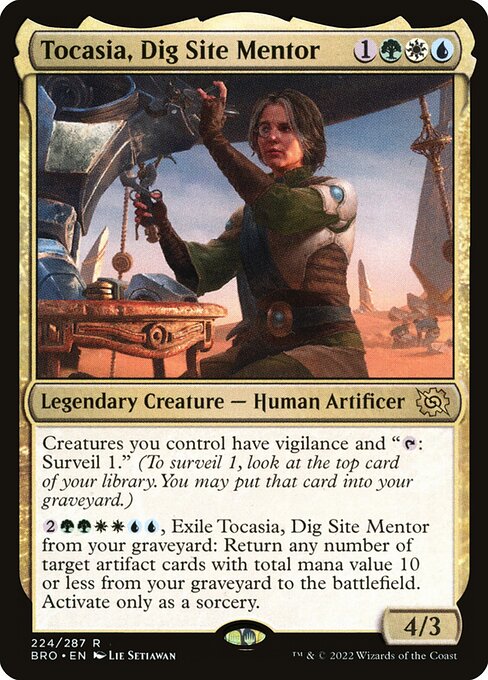 Tocasia, Dig Site Mentor - The Brothers' War Rare Card