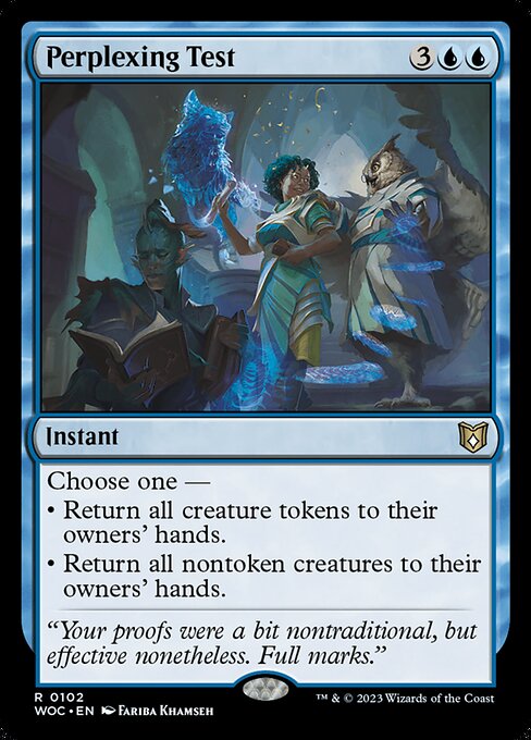 Perplexing Test - Wilds of Eldraine Commander Rare Card