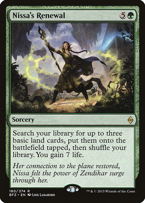 Nissa's Renewal - Battle for Zendikar Rare Card