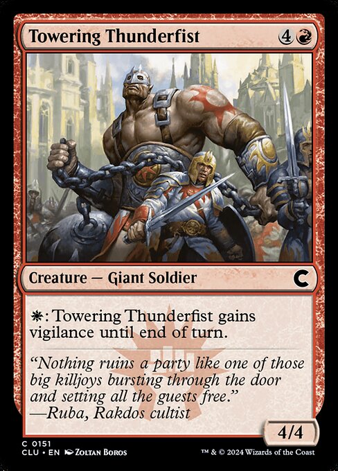 Towering Thunderfist - Ravnica: Clue Edition Common Card