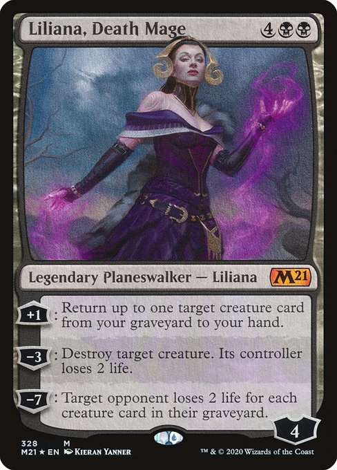 Liliana, Death Mage - Core Set 2021 Mythic Card