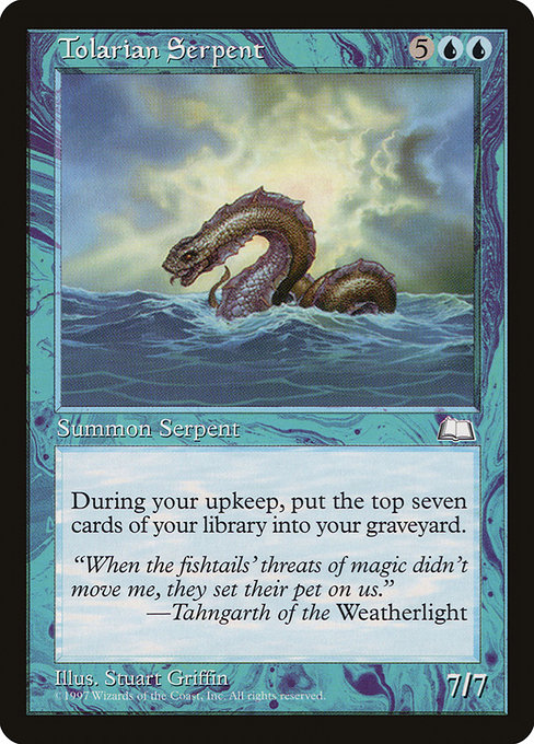 Tolarian Serpent - Weatherlight Rare Card