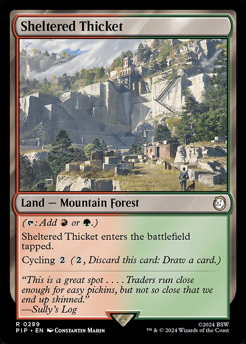 Sheltered Thicket - Fallout Rare Card