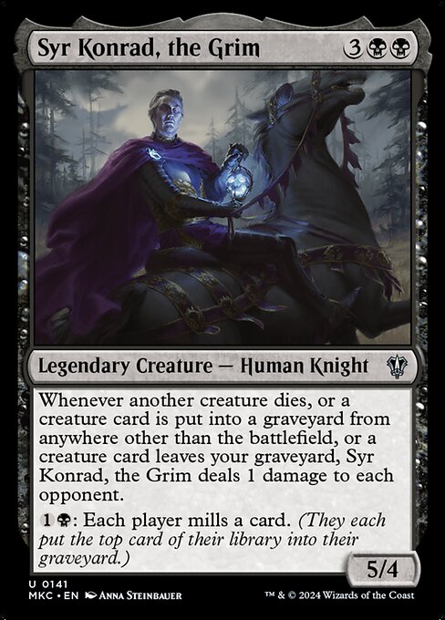 Syr Konrad, the Grim - Murders at Karlov Manor Commander Uncommon Card