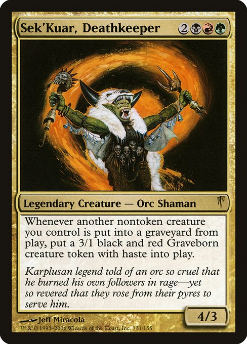 Sek'Kuar, Deathkeeper - Coldsnap Rare Card