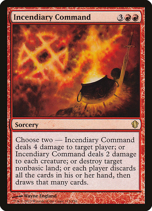 Incendiary Command - Commander 2013 Rare Card
