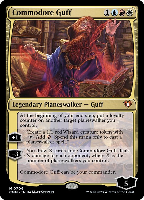Commodore Guff - Commander Masters Mythic Card