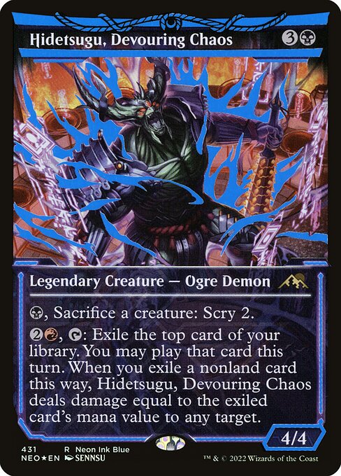 Hidetsugu, Devouring Chaos - Kamigawa: Neon Dynasty Rare Card