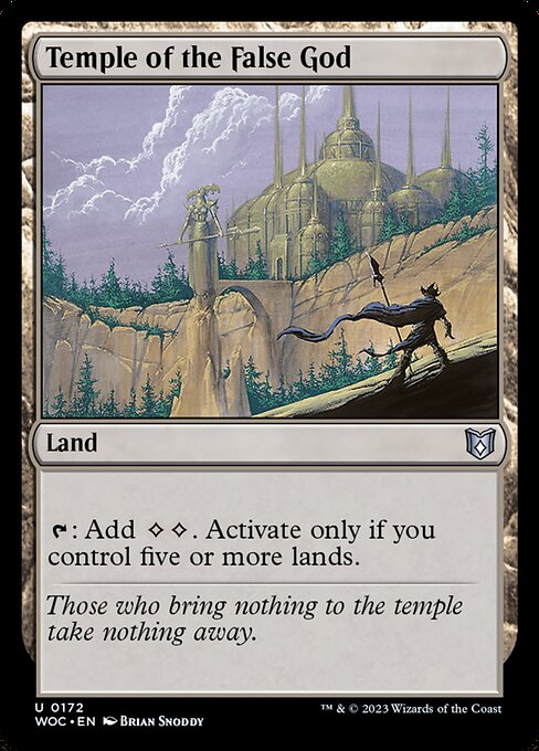 Temple of the False God - Wilds of Eldraine Commander Uncommon Card