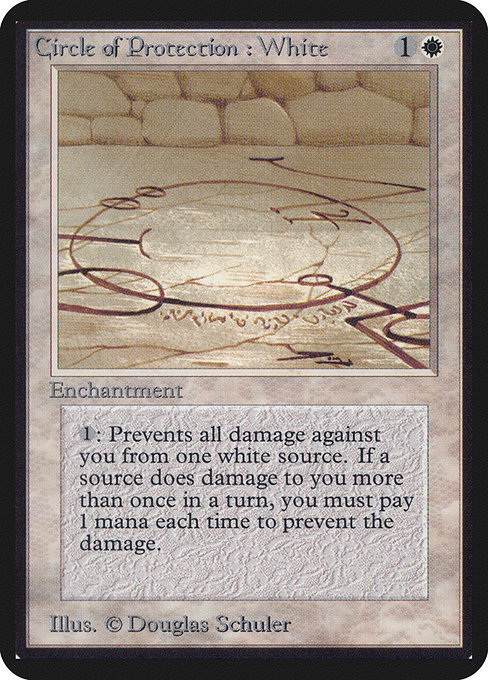 Circle of Protection: White - Limited Edition Alpha Common Card