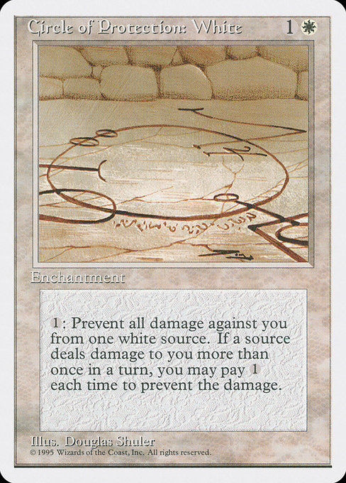 Circle of Protection: White - Fourth Edition Common Card