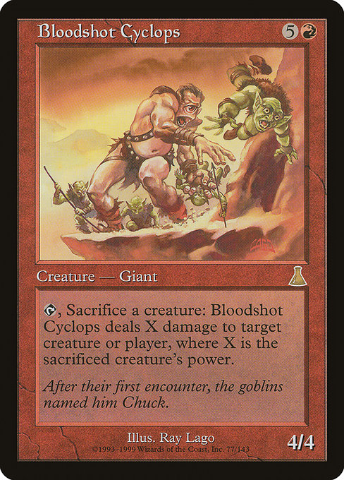 Bloodshot Cyclops - Urza's Destiny Rare Card