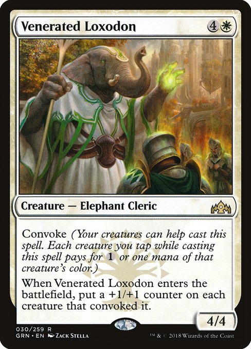 Venerated Loxodon - Guilds of Ravnica Rare Card