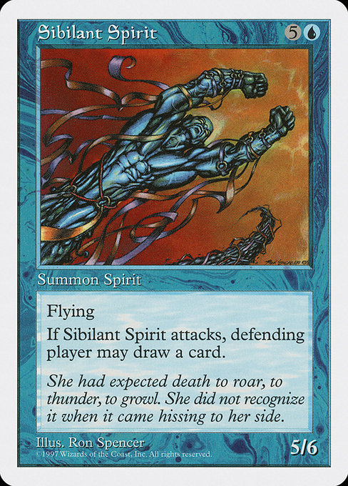 Sibilant Spirit - Fifth Edition Rare Card