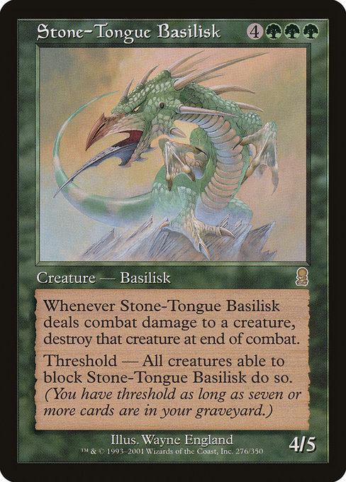 Stone-Tongue Basilisk - Odyssey Rare Card