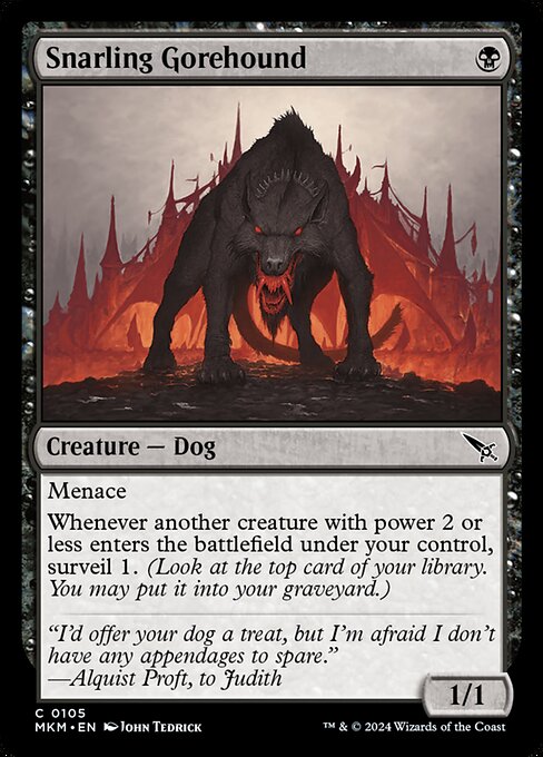 Snarling Gorehound - Murders at Karlov Manor Common Card