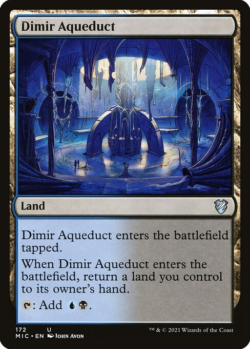 Dimir Aqueduct - Midnight Hunt Commander Uncommon Card