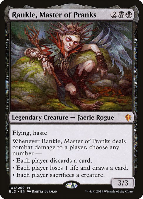 Rankle, Master of Pranks - Throne of Eldraine Mythic Card