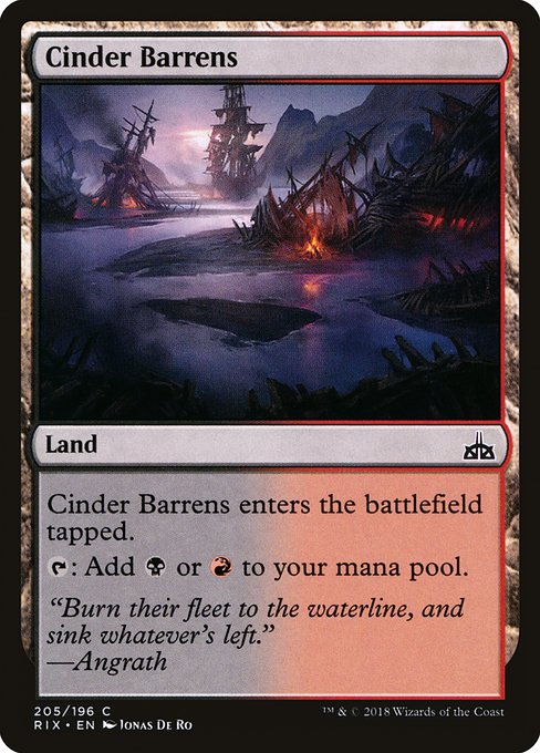 Cinder Barrens - Rivals of Ixalan Common Card