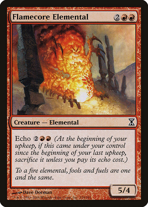 Flamecore Elemental - Time Spiral Common Card