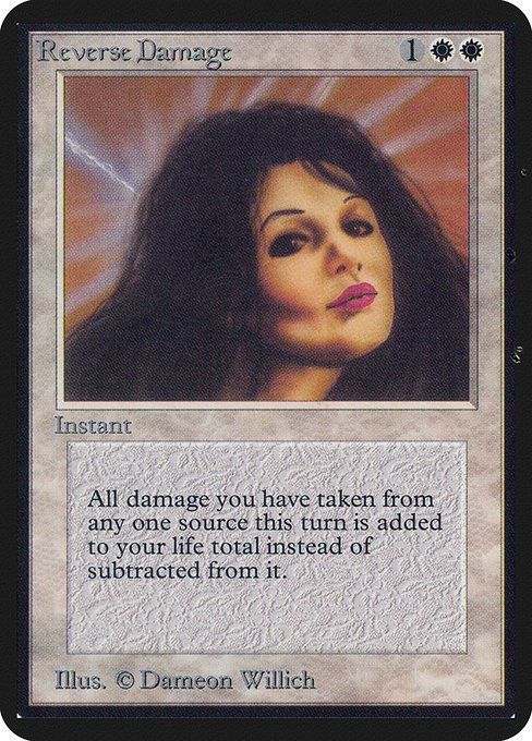 Reverse Damage - Limited Edition Alpha Rare Card
