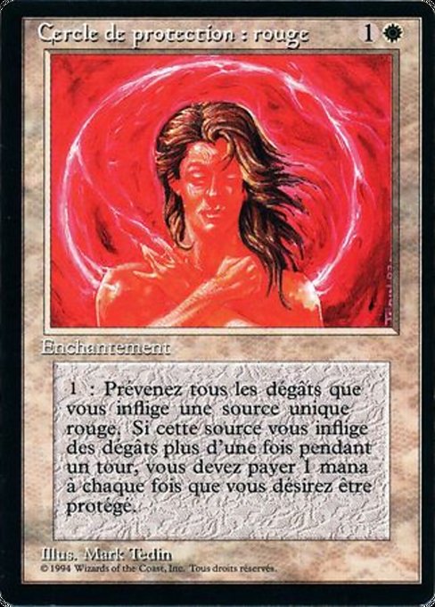 Circle of Protection: Red - Foreign Black Border Common Card