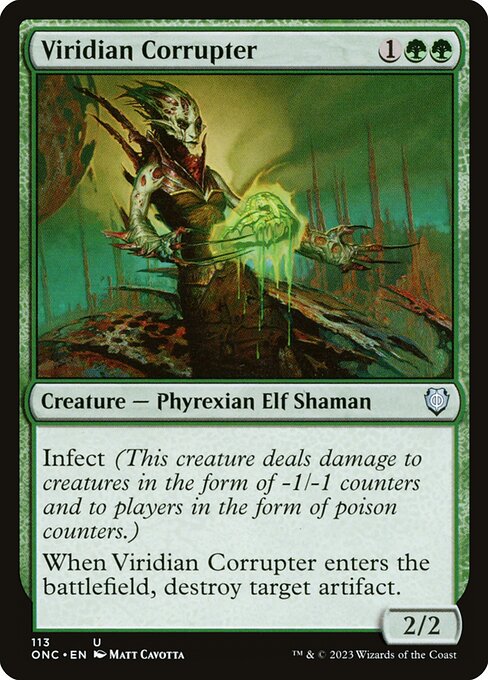 Viridian Corrupter - Phyrexia: All Will Be One Commander Uncommon Card