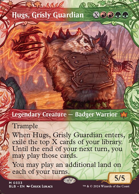 Hugs, Grisly Guardian - Bloomburrow Mythic Card