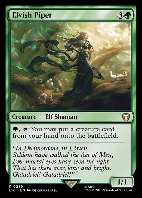 Elvish Piper - Tales of Middle-earth Commander Rare Card